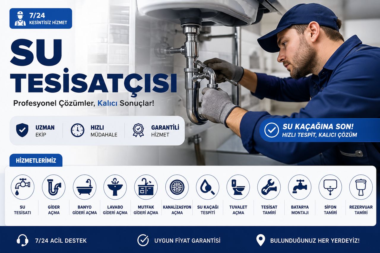 Hürriyet lavabo gideri açma dahil 7/24 su tesisatçısı hizmetleri: lavabo altı sifon ve tesisat müdahalesi